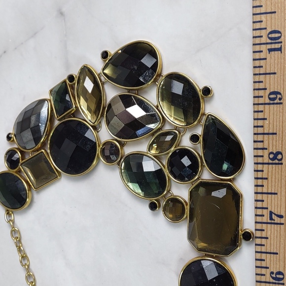 Joan Rivers Faceted Goldtone Crystal Waterfall Bib Style Necklace - Picture 8 of 8